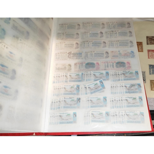 549 - Red Stock Book With Stamps