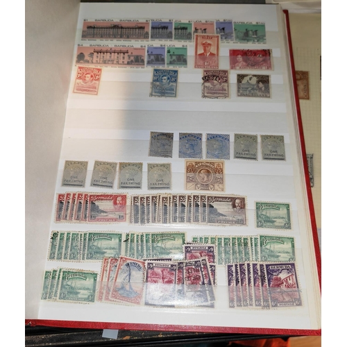 549 - Red Stock Book With Stamps