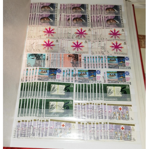 549 - Red Stock Book With Stamps