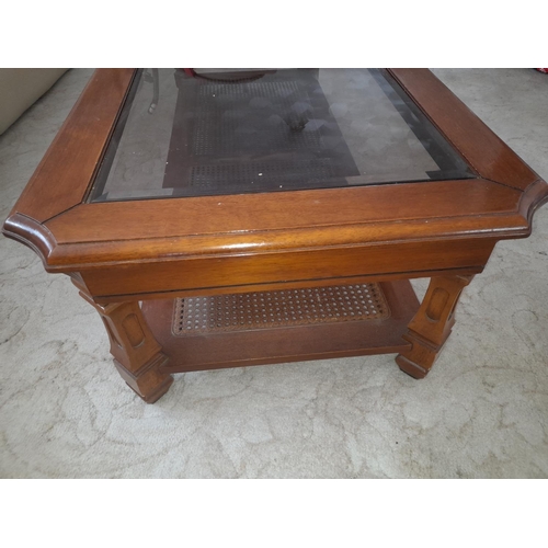 711 - Oblong Glass Topped Coffee Table