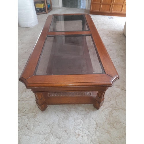 711 - Oblong Glass Topped Coffee Table