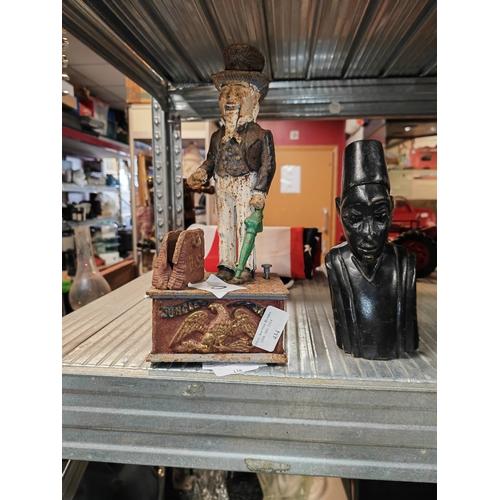 434 - Cast Iron Uncle Sam Money Box