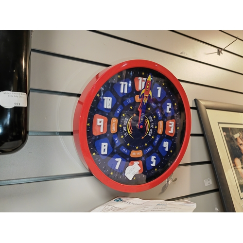 542 - Round Multi Coloured Unusual Wall Clock