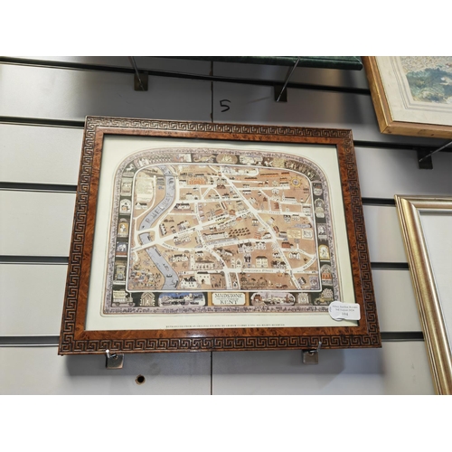 104 - Framed Map Of Maidstone