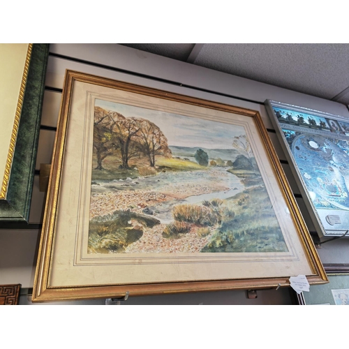 107 - Framed Print Of A Lake