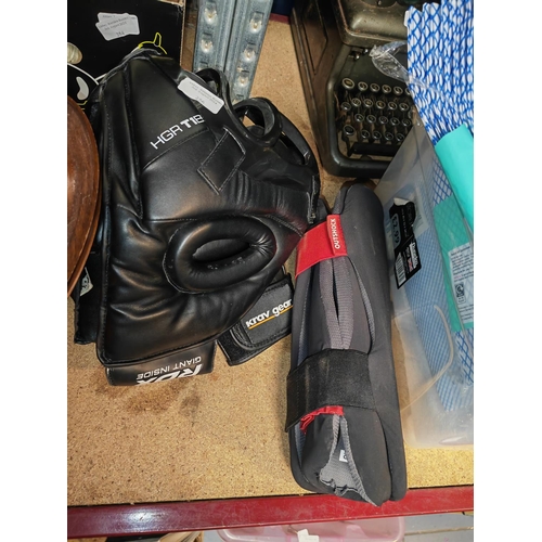 256 - Mma Head Gear Plus Shin Guards And Gloves