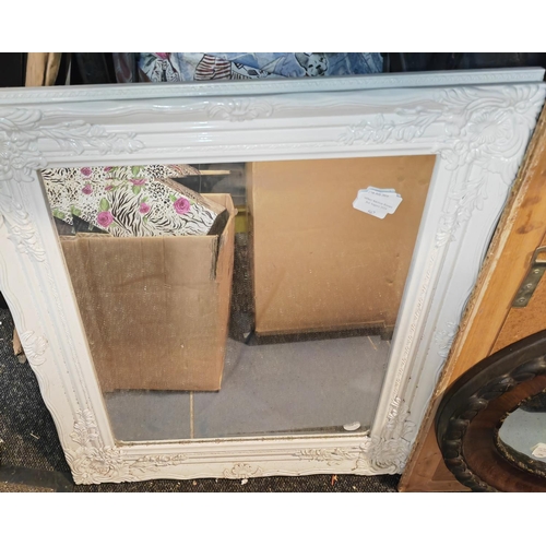 567 - White Painted Frame Mirror