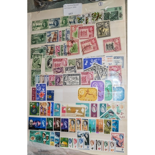 603 - Page Of Fiji Stamps