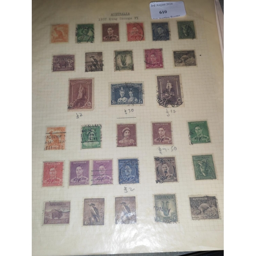 610 - Page Of Australian Stamps 1937 Coronation