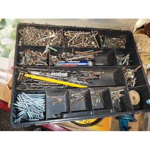 186 - Box Of Screws, Nails Etc