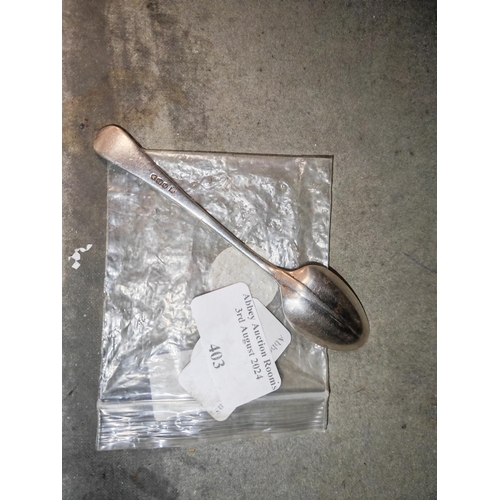 403 - 1928 Rat Tail Silver Teaspoon, Makers Copper Brothers And Son