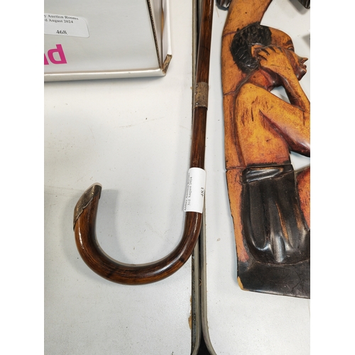 483 - Silver Topped Walking Stick