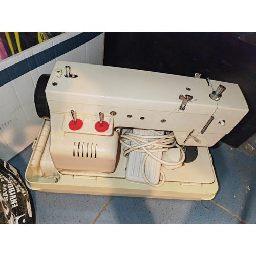 642 - Concord Electric Sewing Machine In Case With Foot Pedal