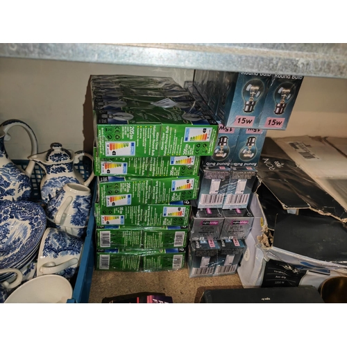 Large Selection Of Light Bulbs All Sealed In Packaging Including Halogen