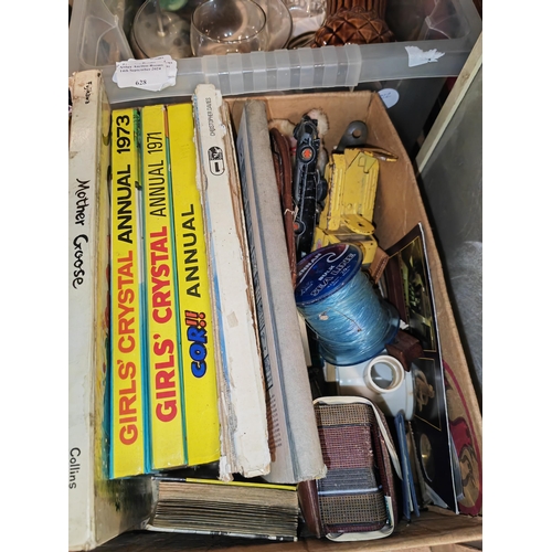 629 - Box Of Vintage Toys And Books