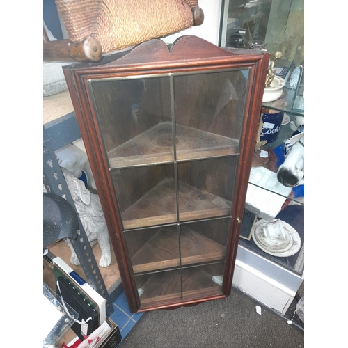 706 - Darkwood Corner Display Case