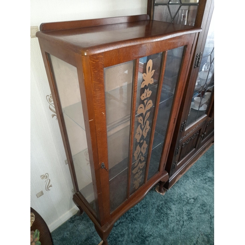 715 - Glass Fronted Display Cabinet Approx. 115cm High by 57cm