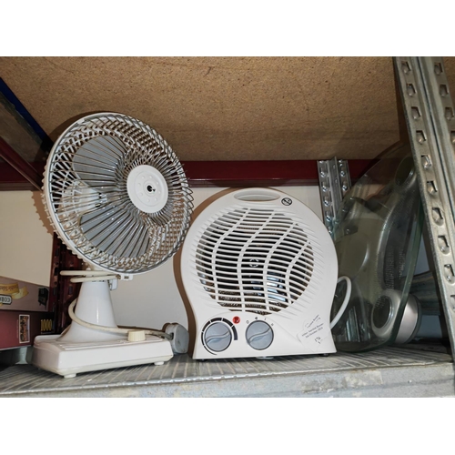 176 - Electric Fan Plus An Electric Heater And Set Of Scales