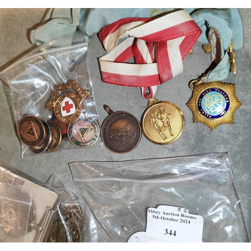 344 - Bag Of Medals And Badges