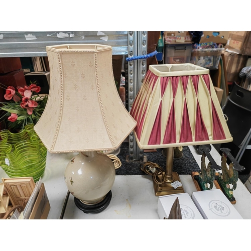 487 - 2 Table Lamps One China