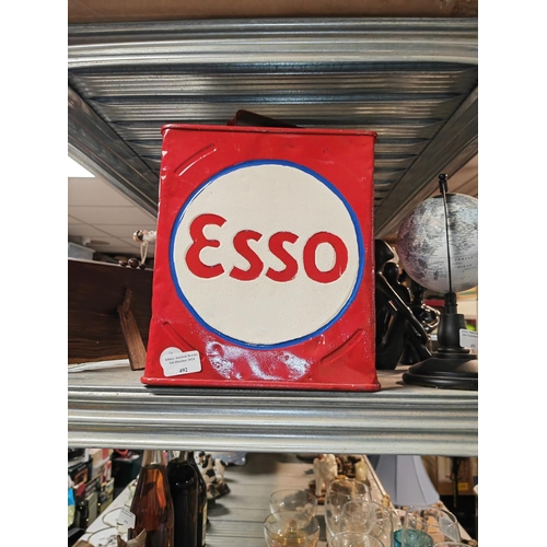 492 - Esso Petrol Can With Brass Cap Pratts