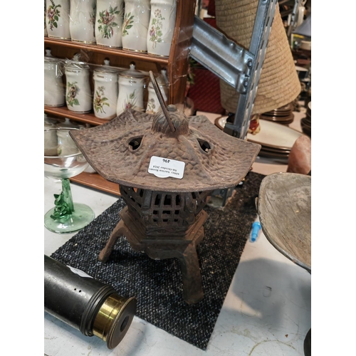 496 - Cast Iron Decorative Lamp