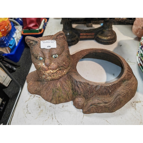 498 - Cast Iron Cat Holder