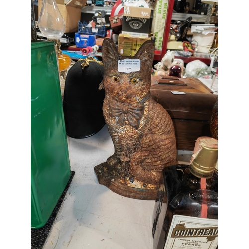 525 - Cast Iron Cat Door Stop