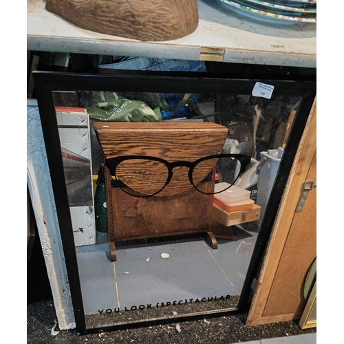 542 - Framed Advertising Spectacles Mirror