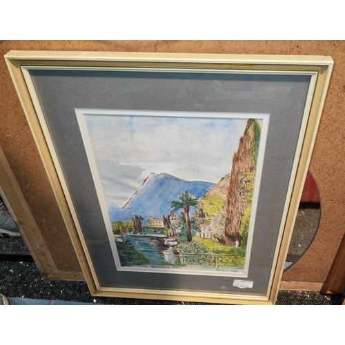 543 - Framed Print Of Villa Monastero Como By Derek J Sage