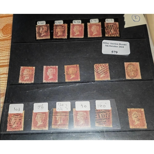 579 - Sheet Of 16 Victorian Penny Red Stamps