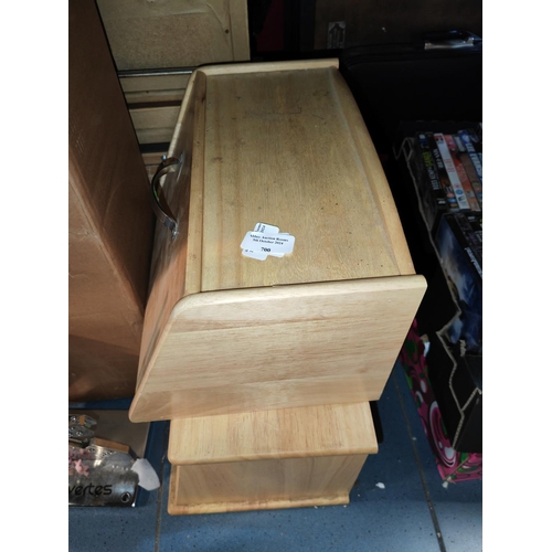 700 - 2 Lightwood Bread Bins