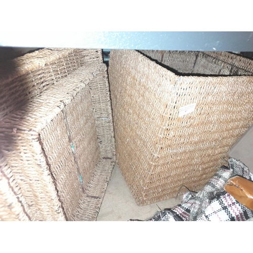 74 - 2 Wicker Laundry Baskets