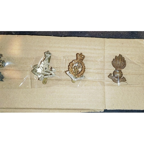 308 - Card Of British Army Cap Badges