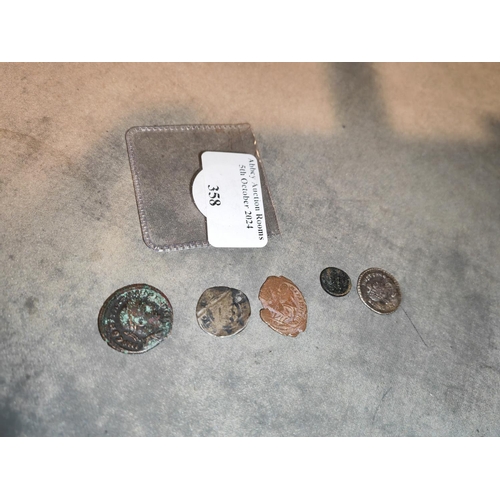 358 - 5 Roman And Ancient Britain Coins