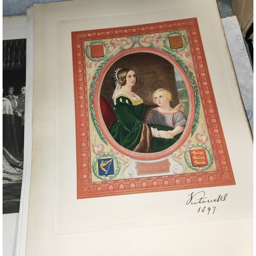 589 - 23 Plates, Queen Victoria, 1897, Includes 1 Colour, Prints Trimmed And Ready For Framing