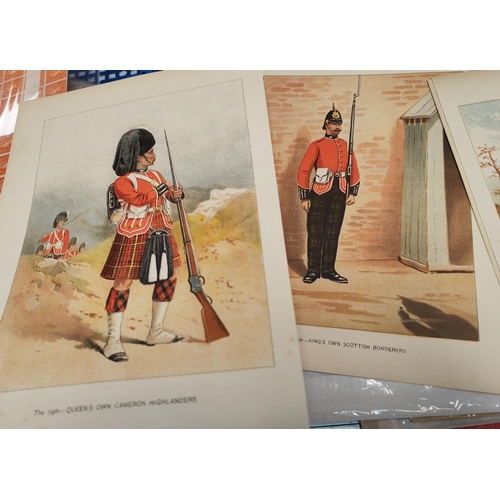 607 - 11 Colour Military Plates C1880S, Soldiers Dress And Regiment Uniform, Prints Trimmed And Ready For ... 