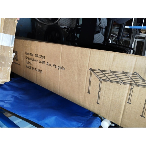 718 - 3X4 Meter Aluminium Pergola Flat packed In Box