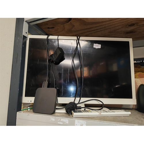 White Logik Tv With Remote And Freeview Box