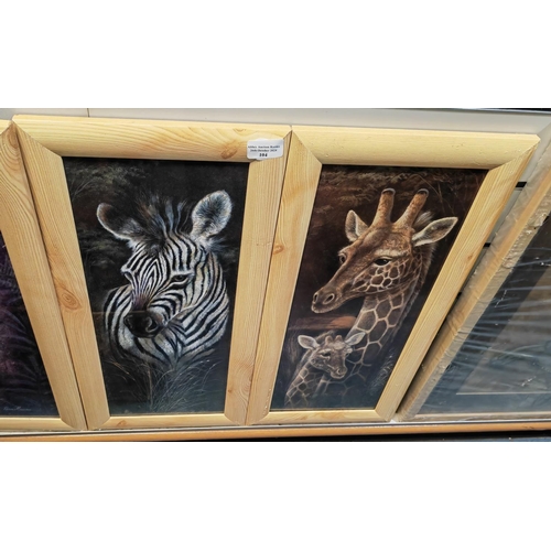 104 - Set Of 4 Framed Animal Prints