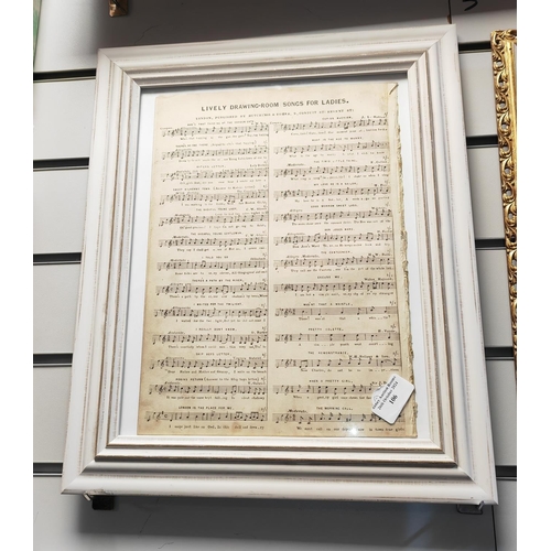 106 - Framed Coloured Music Sheet Plus Framed Sheet Music