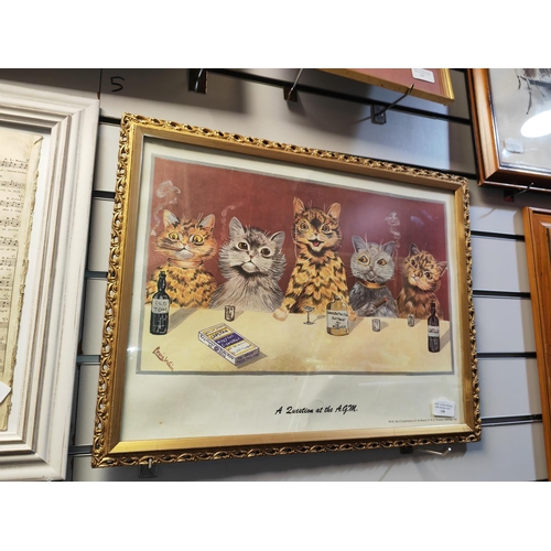 108 - Framed Louis Wain Print