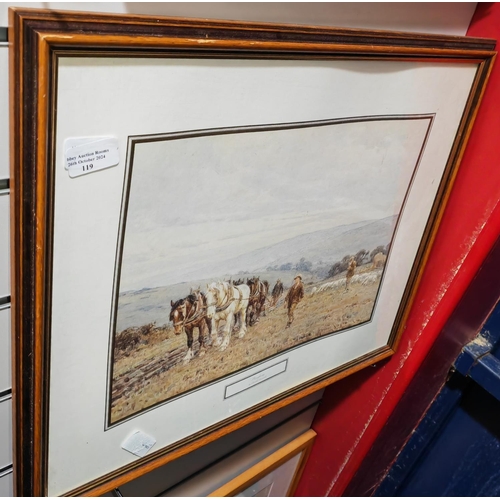 119 - Framed Farming Scene Print