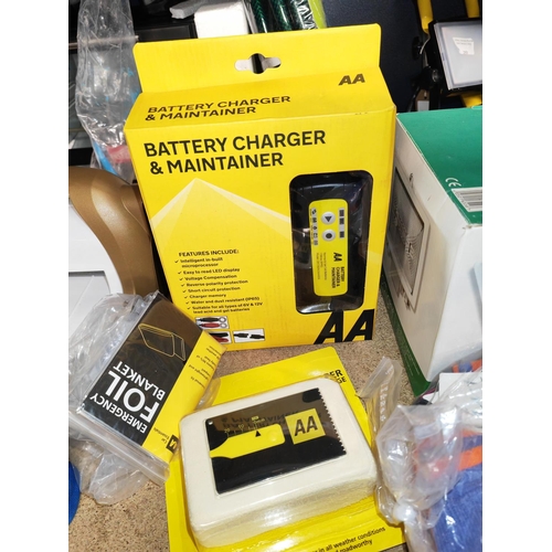 252 - Unused Aa Battery Charger, Denmister And Foil Blanket