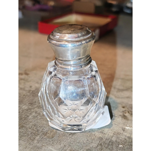 367 - Silver Topped Scent Bottle Birmingham 1916