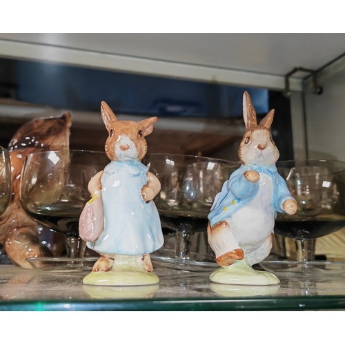 408 - 2 Beswick Beatrix Potter Figurines On Has Chip To Ear