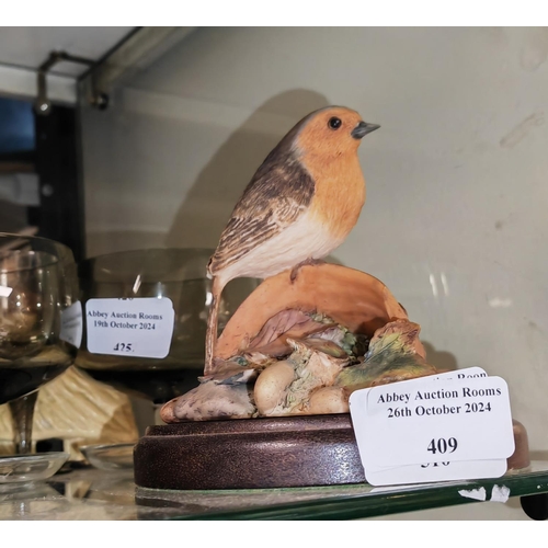 409 - Border Fine Arts Robin Figurine On Plynth