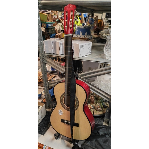 422 - Childs Acoustic Guitar With Bag, Stand Not Included