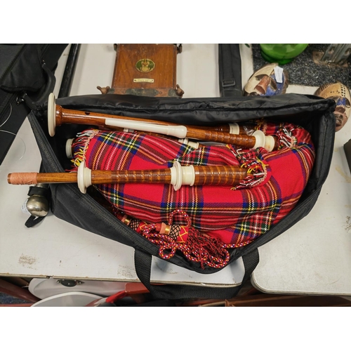 468 - Set Of Bag Pipes In Bag