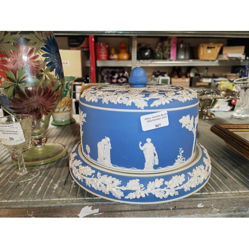 507 - Lge Wedgwood Jasperware Stilton Dome